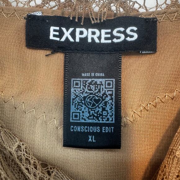 Express‎ Women's Tank Bodysuit Size XL Thin Adjustable Straps Thong Snap Closure - Picture 3 of 8